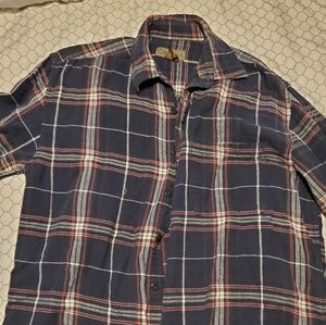 Blue and Red Flannel Shirt